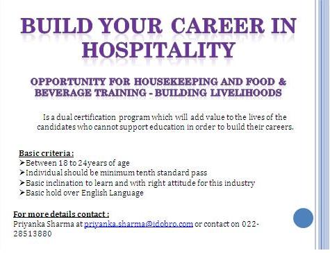 IdobroImpact's tweet image. Build your career in Hospitality
#riseinfinity #career #students