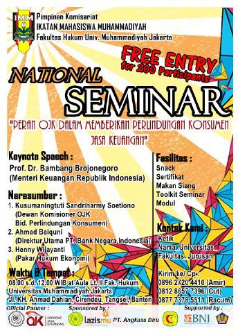 Bagi yg blm daftar untuk seminar nasional, sabtu tgl18-04-2015 segera daftarkan dirimu segera, karna kuota terbatas