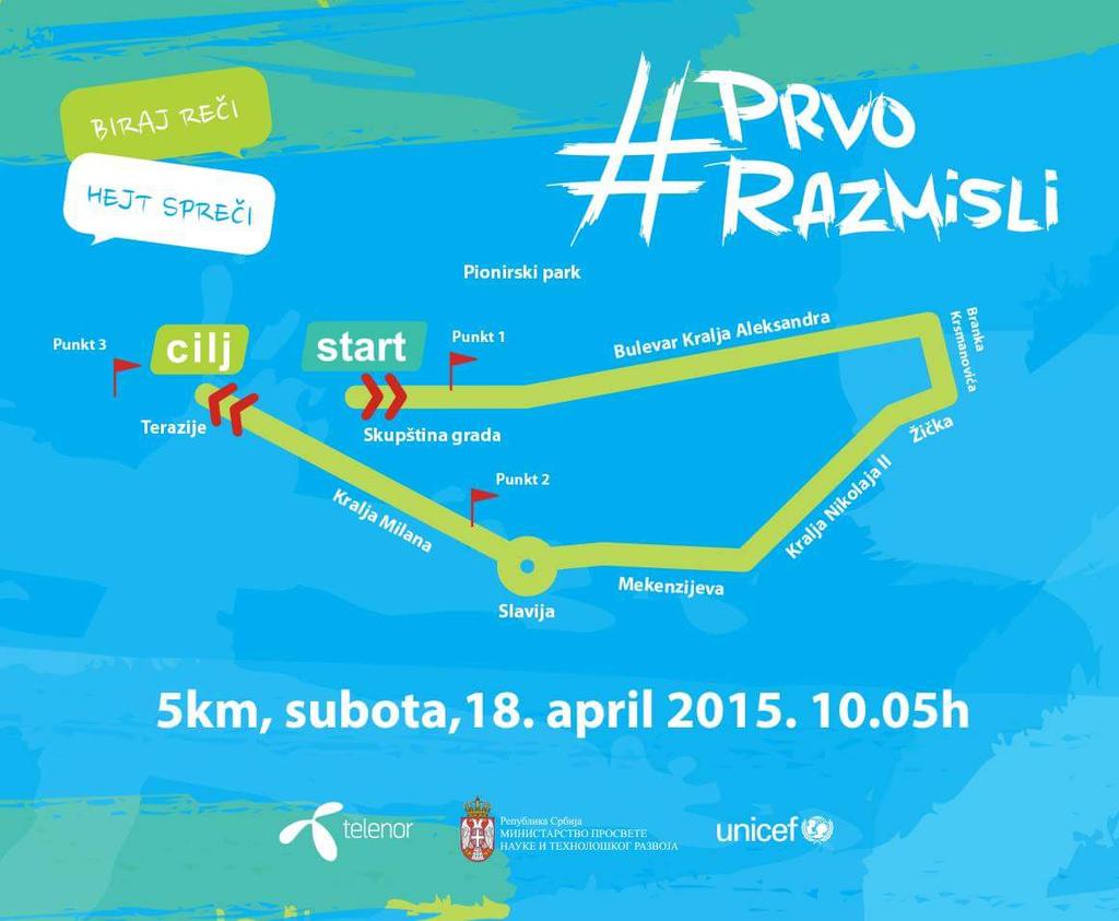 FefaOpen's tweet photo. Prijavite se i istrčite trku zadovoljstva za @unicefsrbija i pomozite im u njihovoj akciji "Biraj reči, hejt spreči"🏃 http://t.co/sMtqMeUuFi