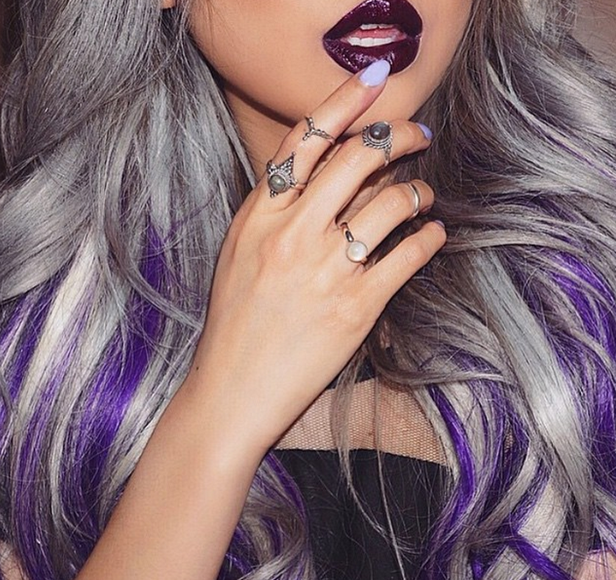 BellamiHair's tweet photo. Silver and Violet ombré? YAS. Please! Checkout our latest collections on lovely @angexxla Use code angexla to save! http://t.co/JVOpWm3GbZ