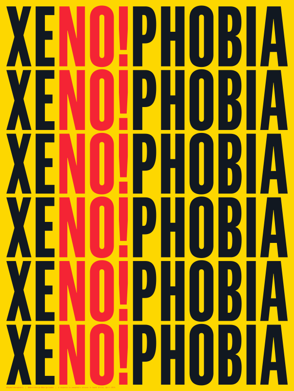 _ABDesign's tweet image. #SayNoToXenophobia No! A poster in response to xenophobic attacks. @designindaba