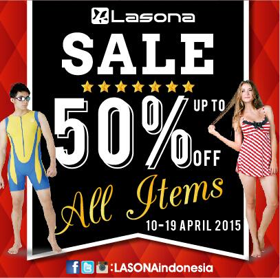 Sale up to 50%
Lasona PTC Ground Floor

#Lasona #LasonaIndonesia #Supermal #PTC #Sale #Disc50% #Aprilpromo #surabaya…