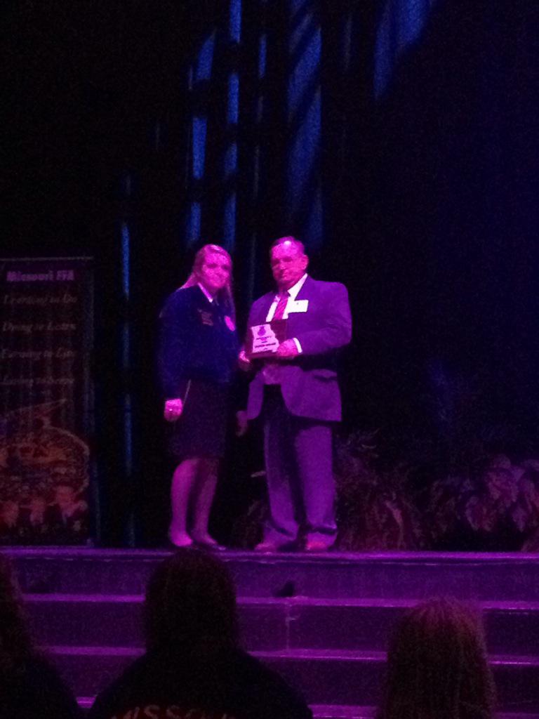 StJoeFFA's tweet photo. Congratulations to Donnie Miller for receiving the Honorary State FFA degree! #MOFFAConv15 @AgriExpo http://t.co/DI1lGjoRh2