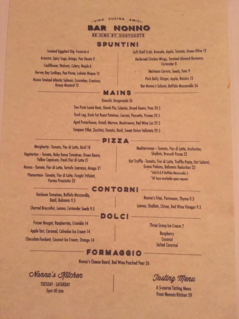 MigaraJ's tweet photo. Bar Nonno! A must if you are visiting Melbourne or living here. Exquisite wines and amazing but simple food... http://t.co/05AHyAEumG