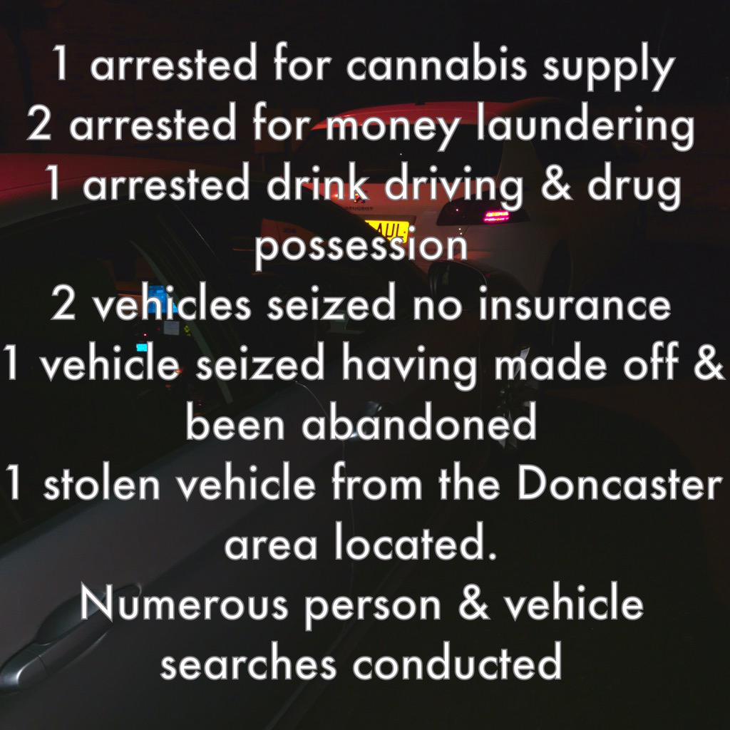 NYPRoadCrime's tweet photo. Last night we took part in an #OpHawk cross border op with @HumberbeatRoads &amp; @syptweet. Good results between us... http://t.co/1DSCPXMf7i