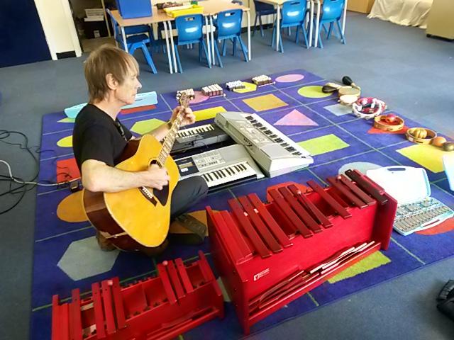 <a href="/TheHermitClub/">The Hermit Club</a> getting ready for music with Peter Sills. #rockschool