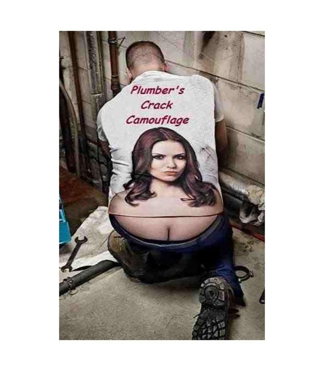 TylerSchremp's tweet photo. Plumber's Crack Camouflage: "I think this job calls for Monster Caulk." http://t.co/gzhsHN0NVw