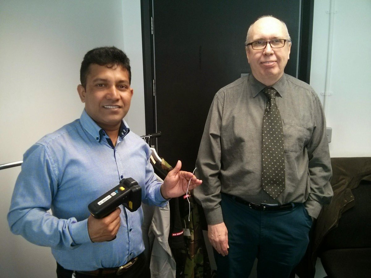 Great day reviewing an SSN-sponsored pilot project <a href="/advancedtextile/">NTUadvancedtextiles</a> using RFID to improve the recycling supply chain
