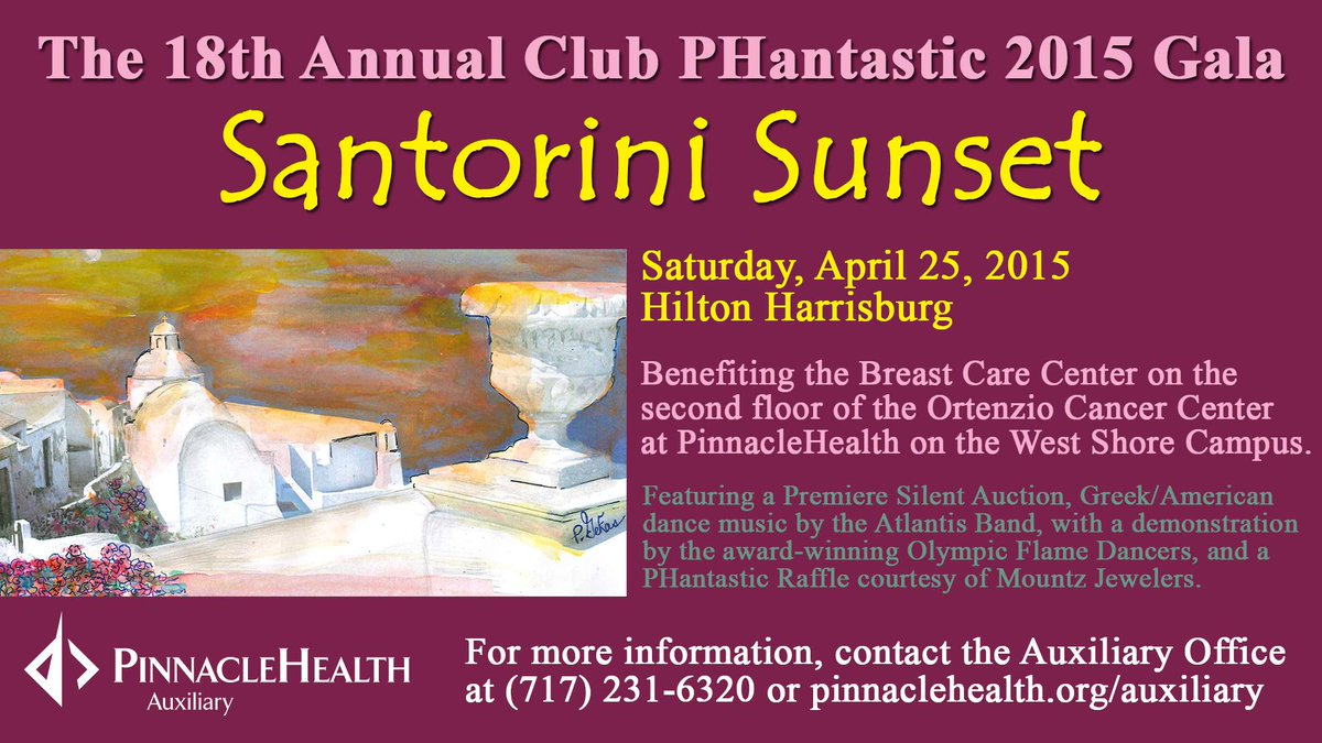 The <a href="/Pinnacle_Health/">Pinnacle Men's Health of Jacksonville</a> Auxiliary is going Greek to raise money to fight breast cancer. Details on #GoodDayPA at 12:30.