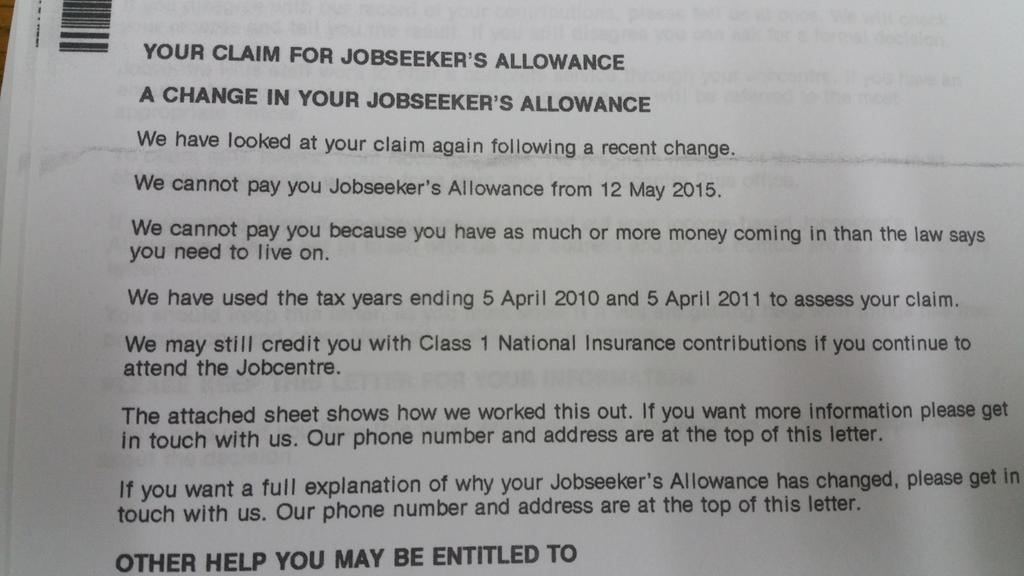 AspireNSucceed's tweet photo. Quiz: Read letter below from Sally at @HandsworthJCP &amp; say what's the reason for person's JSA ending on 12 May? http://t.co/O49Ob0xYgN
