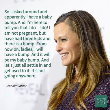 Happy birthday to Jennifer Garner... Love this body acceptance message! 