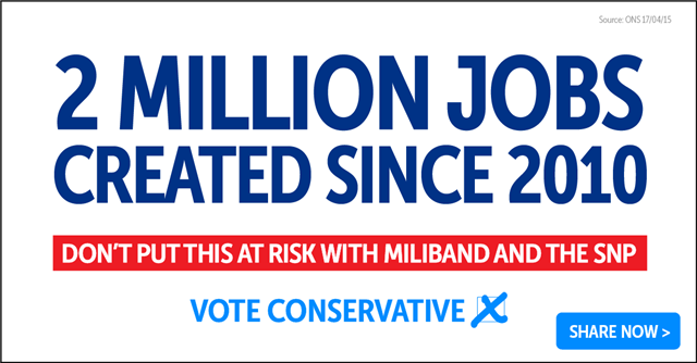Wisbechtories's tweet photo. BREAKING: 2 million jobs created since 2010. #GE2015 http://t.co/dt6Sj9cDTo http://t.co/z21OLnvyYH