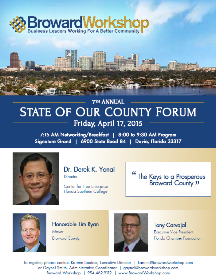 MarkerConstruct's tweet photo. Marker Construction Group was proud to attend the 7th annual State of Our County Forum hosted by Broward Workshop. http://t.co/7pzElPEW0a
