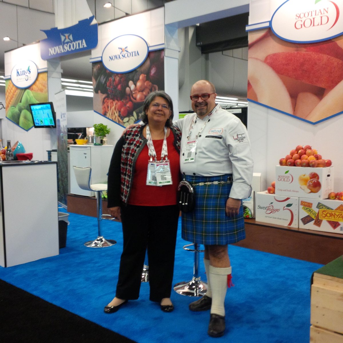 InvestNS_'s tweet photo. Check out #NovaScotia and the @KiltedChefAlain at booth 1419 today at the @cpmaconvention! #CPMA2015 http://t.co/DbdOrjjUdr