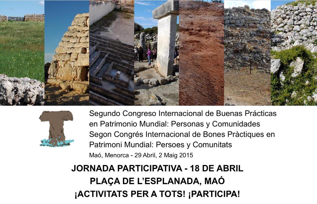 Mañana 18 abril Jornada Participativa en Plaça de l'Esplanada, #Maó #Menorcatalayotica #BuenasPracticasPM ¡Participa!