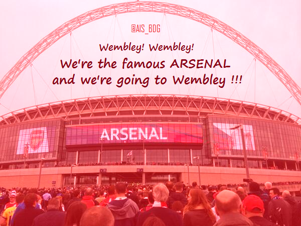 Wembley calling! Semifinal FA Cup, Reading v ARSENAL. Siapa yg mau merapat #NonbarAISBDG nanti malam...?