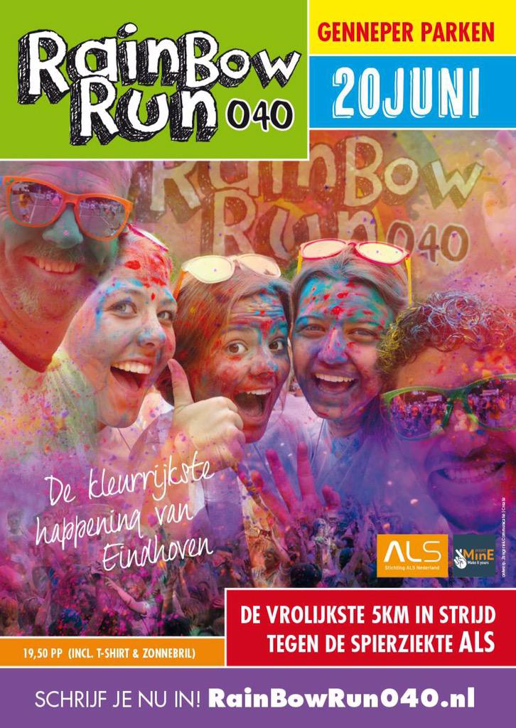 RainbowRun040's tweet photo. Deze posters hangen weer door EHV. Zie je er eentje, maak een #selfie en post deze op #Rainbowrun040 #RBR040 http://t.co/xOqEyqws1c
