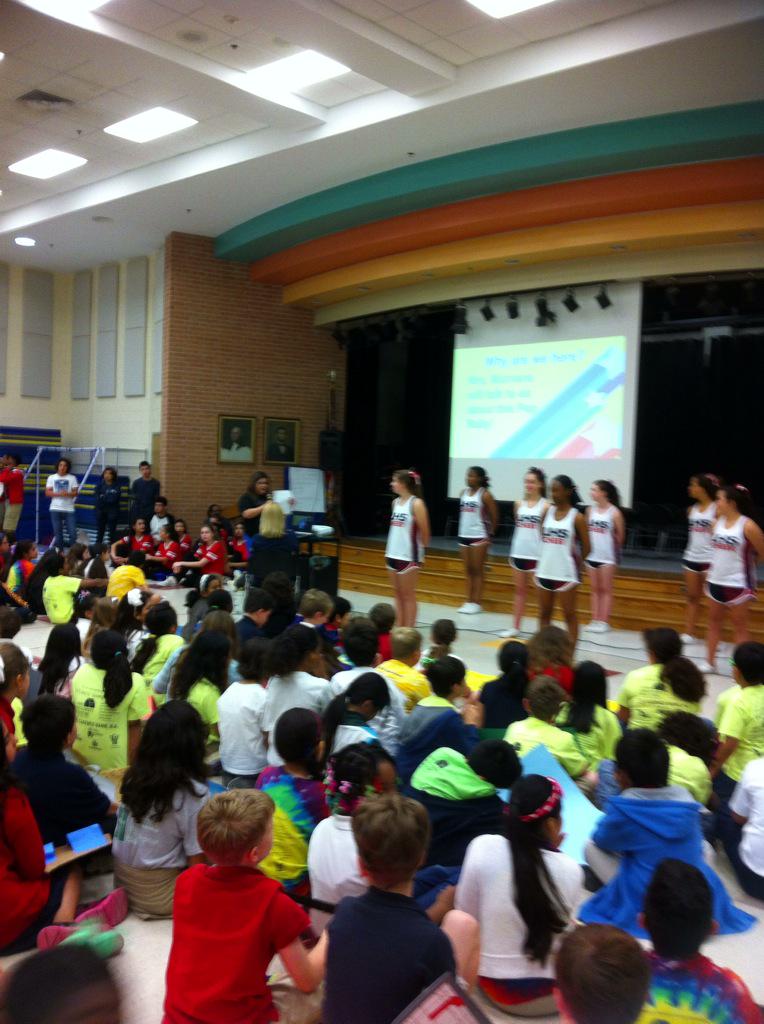Briargrove and Lamar HS teaming for STAAR pep rally! #hisd #briargrove