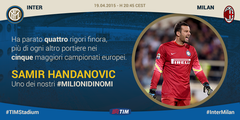 Inter's tweet photo. Nel panorama europeo, Samir #Handanovic è il portiere che ha parato più rigori! #TIMStadium #ForzaInter #InterMilan http://t.co/HSpFBxYnGK
