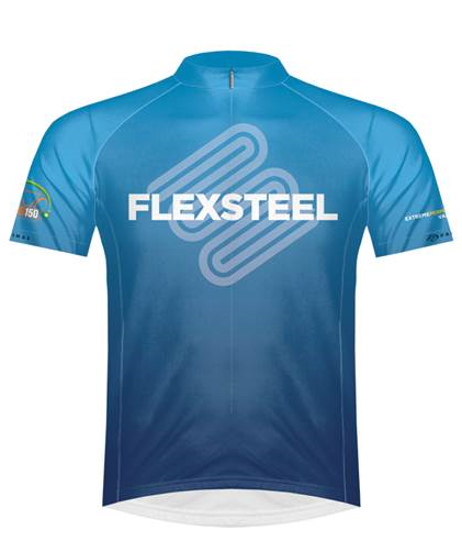 FlexSteelPipe's tweet photo. Good luck to everyone in the #BPMS150 this weekend! Look out for the blue #FlexSteel jerseys along the way. #DoGood http://t.co/2ldMfhTMhD