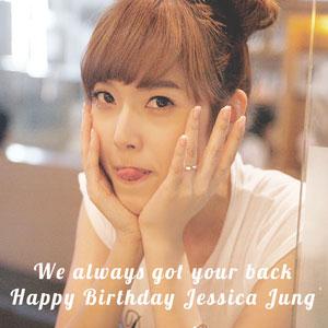 Happy Birthday Jessica Jung! Always got your back :\")  