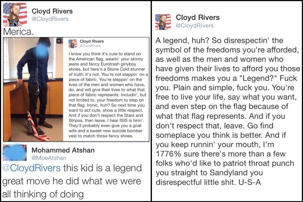 CloydRiversBurn's tweet photo. If you don't love it, leave it. Merica. http://t.co/FAkuIU9bso