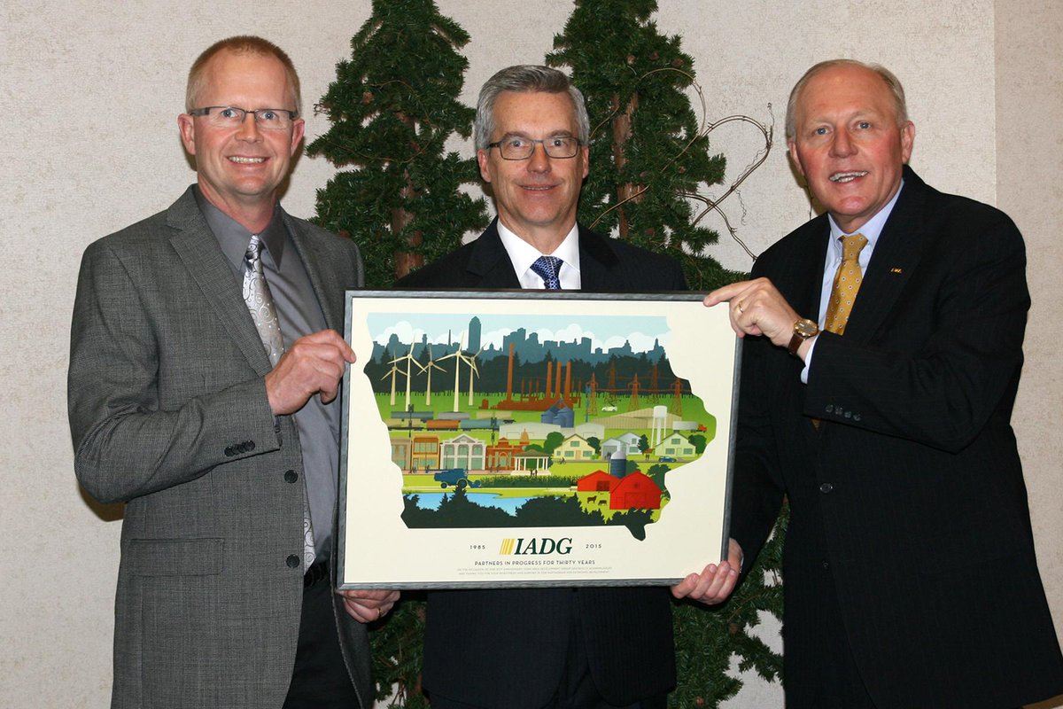 We appreciate the commemorative print we received from <a href="/IADGIOWA/">IADGIOWA</a> in recognition of NWREC's economic development work.