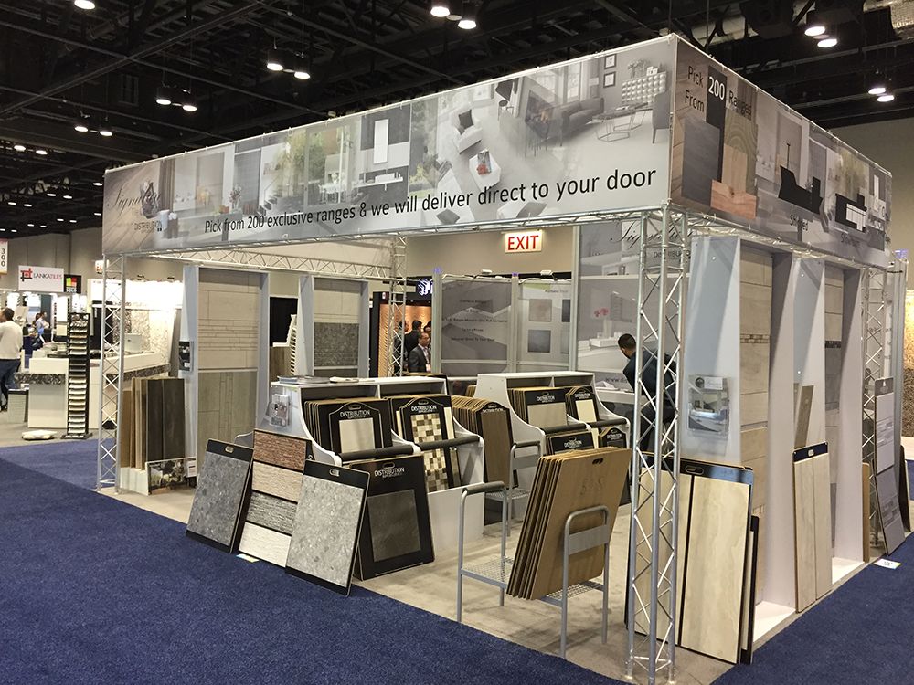 DistributionSL's tweet image. Here's are stand at booth 848 #Coverings2015