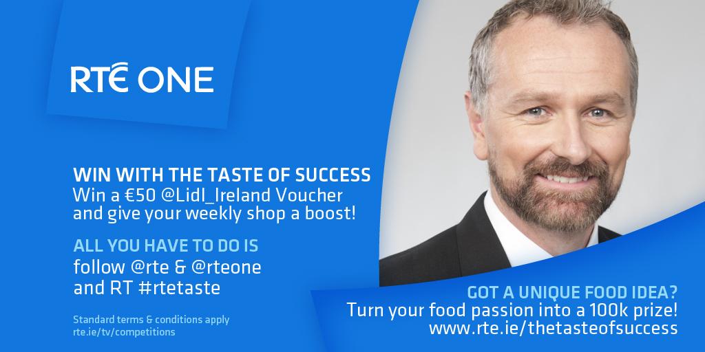 RTEOne's tweet image. Win a €50 @lidl_ireland voucher! Follow @rte &amp;amp; @RTEOne &amp;amp; RT #rtetaste. Got a great food idea? rte.ie/thetasteofsucc…