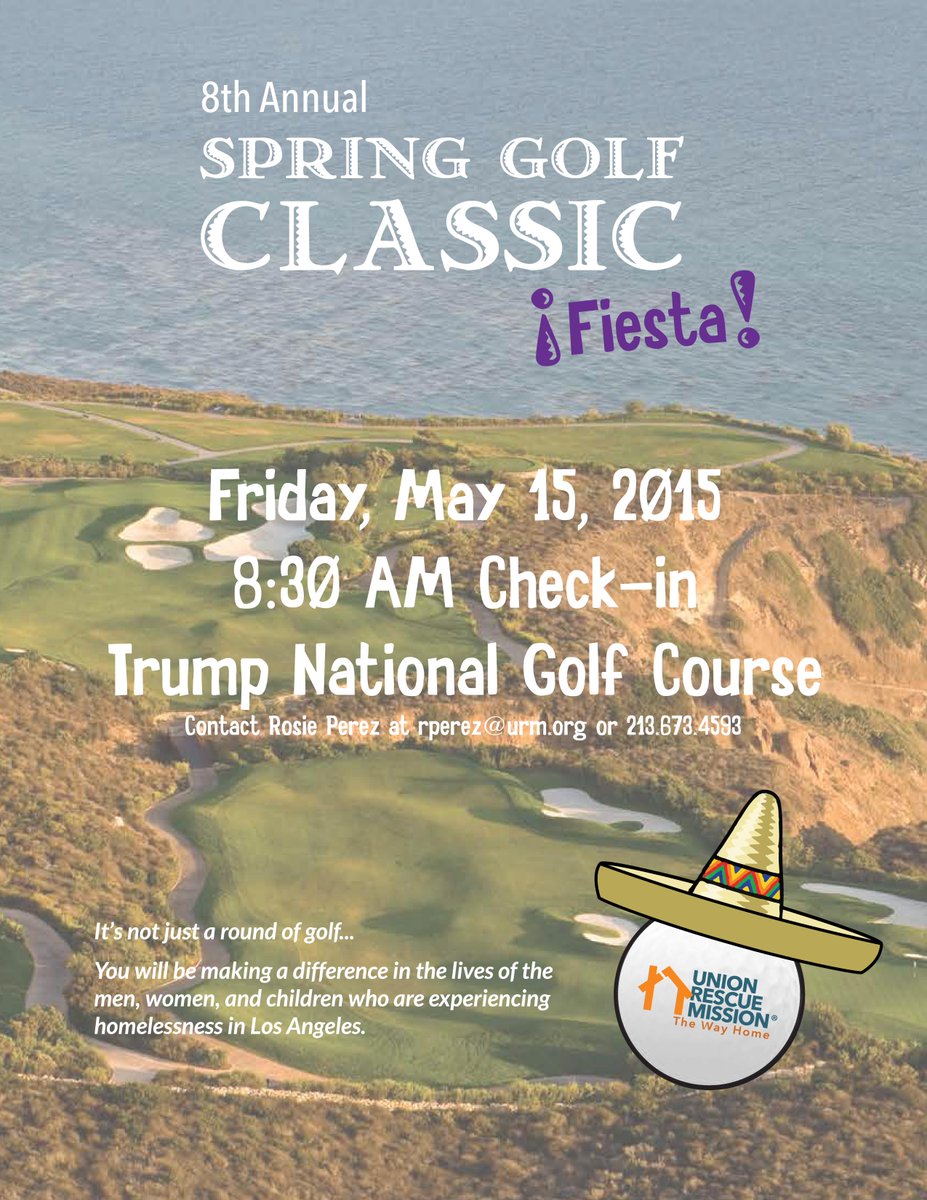 URM's tweet photo. Play a round of golf with us at @TrumpgolfLA on May 15th for our 8th annual #SpringGolfClassic! http://t.co/cX9tNltrhR
