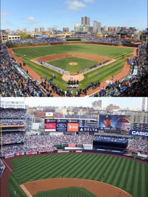 Rt_Sports2's tweet photo. Retweer for Wrigley Field, favorite for Yankee Stadium. http://t.co/ee4JR2zmnT