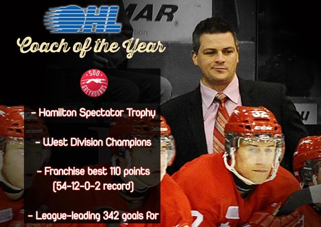 OHLHockey's tweet photo. Congrats to @SheldonKeefe of @OHLHoundPower named 2014-15 #OHL Coach of the Year. READ: http://t.co/ndDnkdYSNK http://t.co/etpI3D7i9P