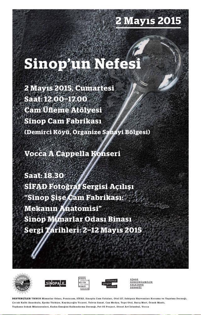 Sinopale's tweet photo. Bugün 2 Mayıs 2015
#SinopunNefesi için Sinop Şişe Cam fabrikasındayız.
#sinop #bienal #sinopale #vocca #SİFAD http://t.co/FK86FdMGoT