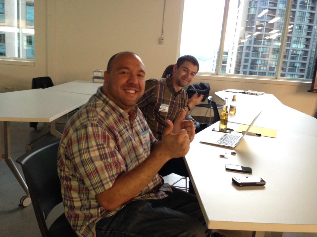 HVerespej's tweet photo. #swsea in action at @Moz. @jonathangags @doppenhe @TheDahv @abe238 @ramonrecuero @SUWSeattle http://t.co/l4aZCWSKd1