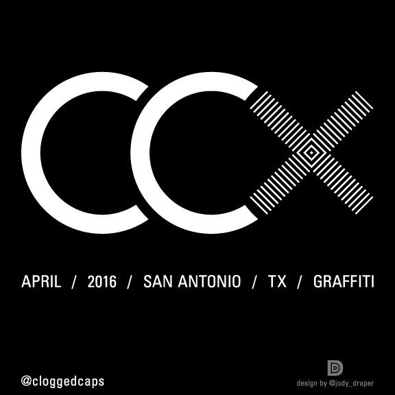 Here you go.  Stay tuned. More info coming soon #ccten #cloggedcaps10 #sanantoniomurals #satxgraffiti #graffiti