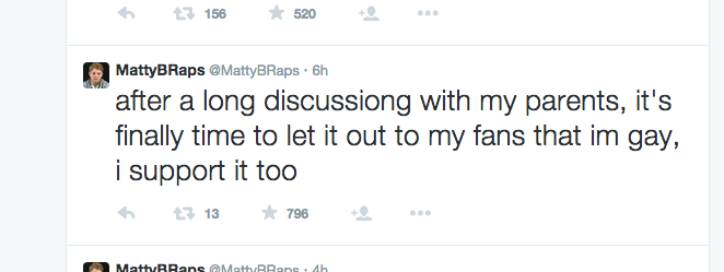 ElAlacranFS3D's tweet photo. my friends saw this and took a pic before he took down, is this true?? #TMZ #mattybraps #mattybfans #worldstar http://t.co/KZCorjkBmm