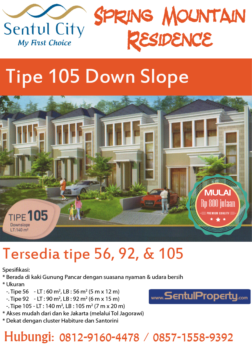 SentulProperti's tweet image. Miliki hunian di Kaki Gunung Pancar dari Sentul City - Bogor.