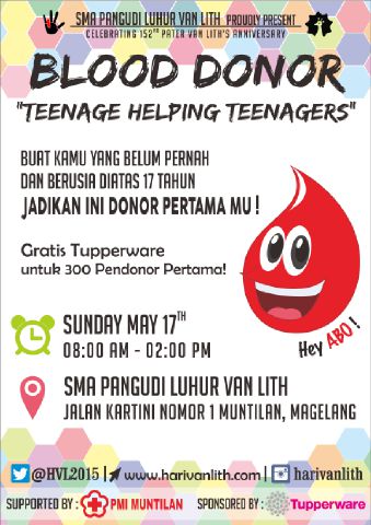 HVL2K16's tweet photo. Salah satu rangkaian acara #HVL2015 adalah ini nihhh DONOR DARAH “Teenage helping Teenagers”. Yuk berpartisipasi😊🏥💁 http://t.co/EQGewmh2Jq