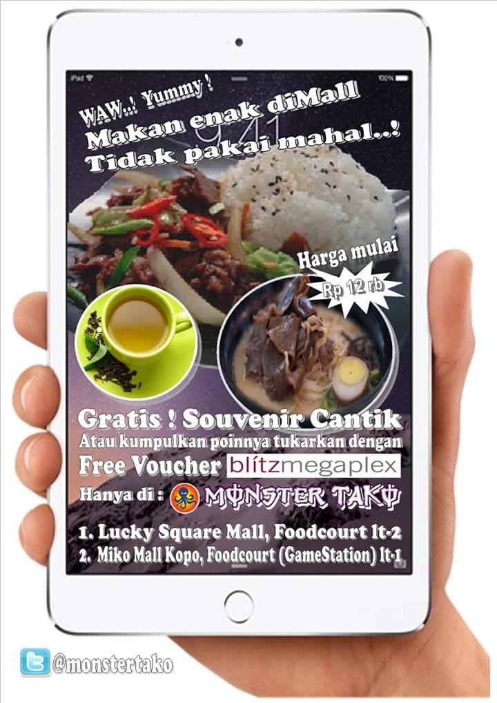 <a href="/infoAntapani/">Info Antapani</a> WaW makan enak diMall ngak pakai mahal>MonsterTako-LuckySquare Lt2 Sst.adaPromo VoucherBlitzMegaplex