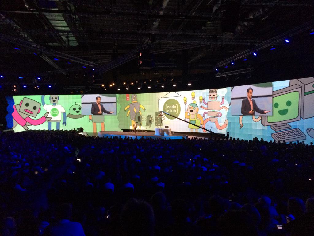 Zohe's tweet image. #AdobeSummit Adobe will donate £2 for every tweet with #tweet4code to Codeclub who teach kids to code. Retweet!