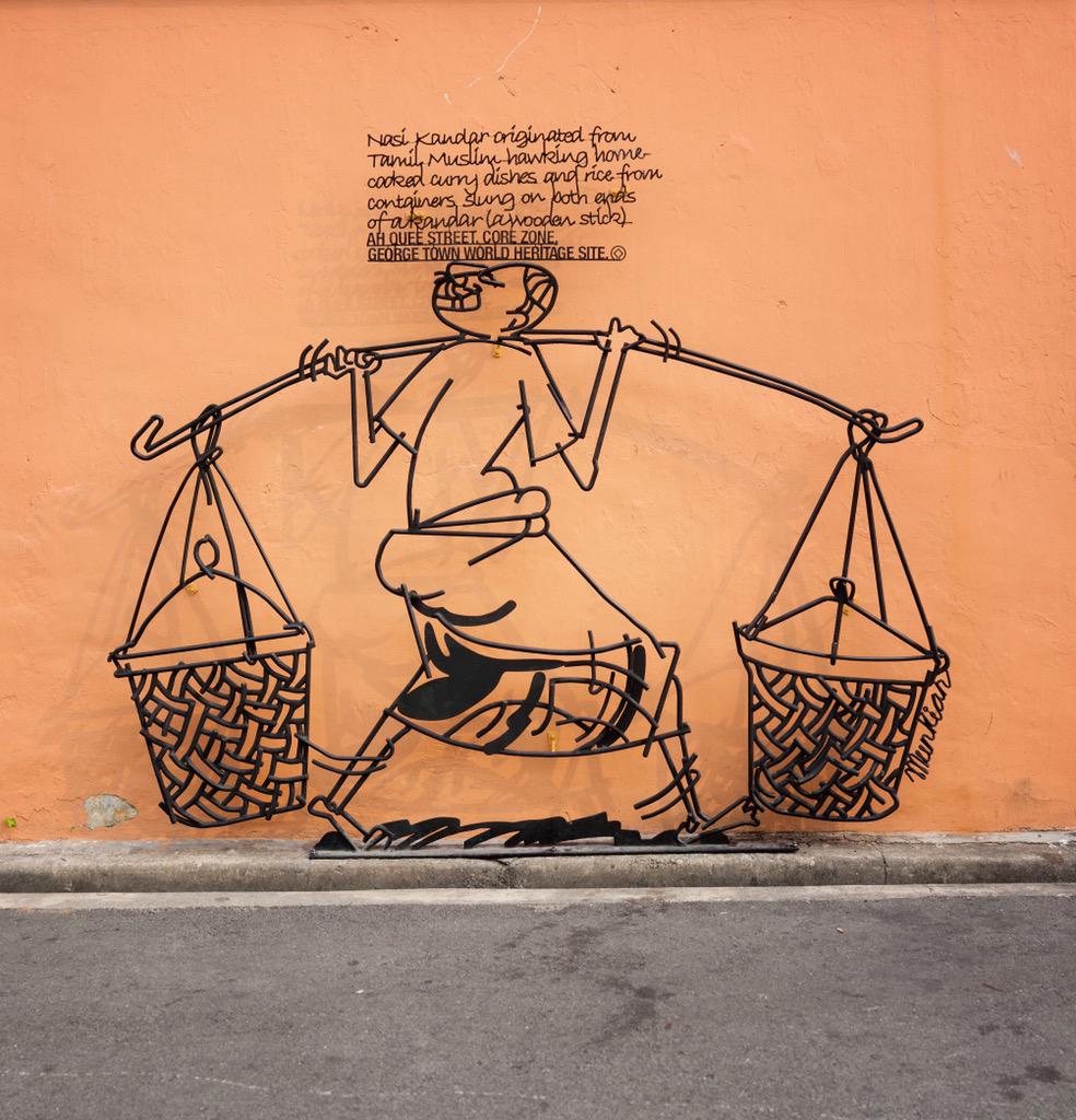 MyMalaysia_'s tweet photo. You've probably seen this street art in Lebuh Ah Quee. So, where's the best #Penang nasi kandar? #AprilFood http://t.co/7P96DGB2FJ