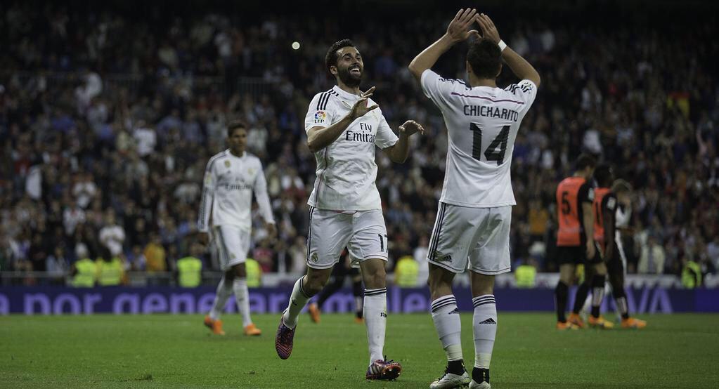 CH14_'s tweet photo. Gracias a Dios por 90 min mas y poder ayudar al equipo! Muy feliz por tu gol espartano @aarbeloa17 ! 1422 🙏🏼 #blessed http://t.co/1sznVavkCD