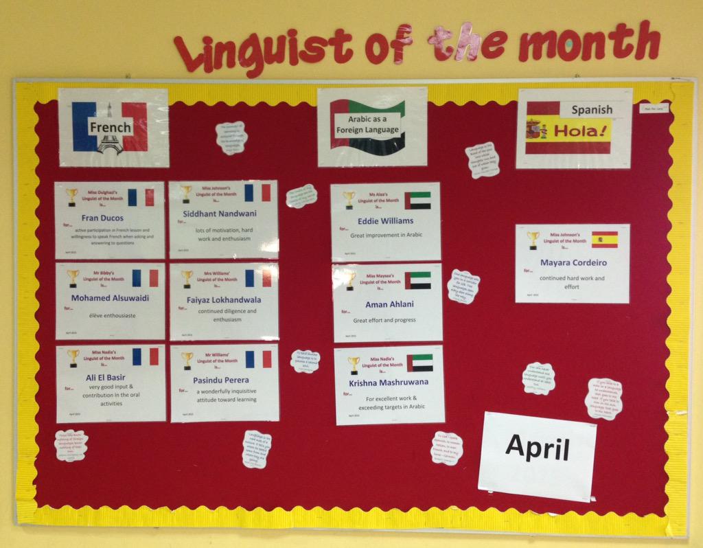 DIS_MFL's tweet photo. Congratulations to our April 'Linguists of the Month' 😀 http://t.co/XaMERPurpI