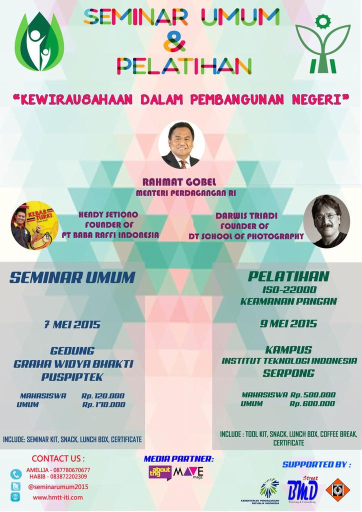"Kewirausahaan Dalam Pembangunan Negeri" | 7 - 9/5/15 | info: @seminarumum2015 
abouttng.com/seminar-umum-p… #eventTNG