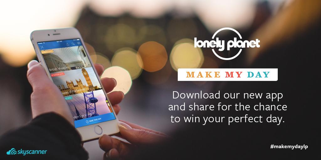 lonelyplanet's tweet photo. Last day: Share ur perfect day from our #makemydaylp app for chance to win  http://t.co/NGqYugT2iy thx 2 @Skyscanner http://t.co/lMhAMk993j