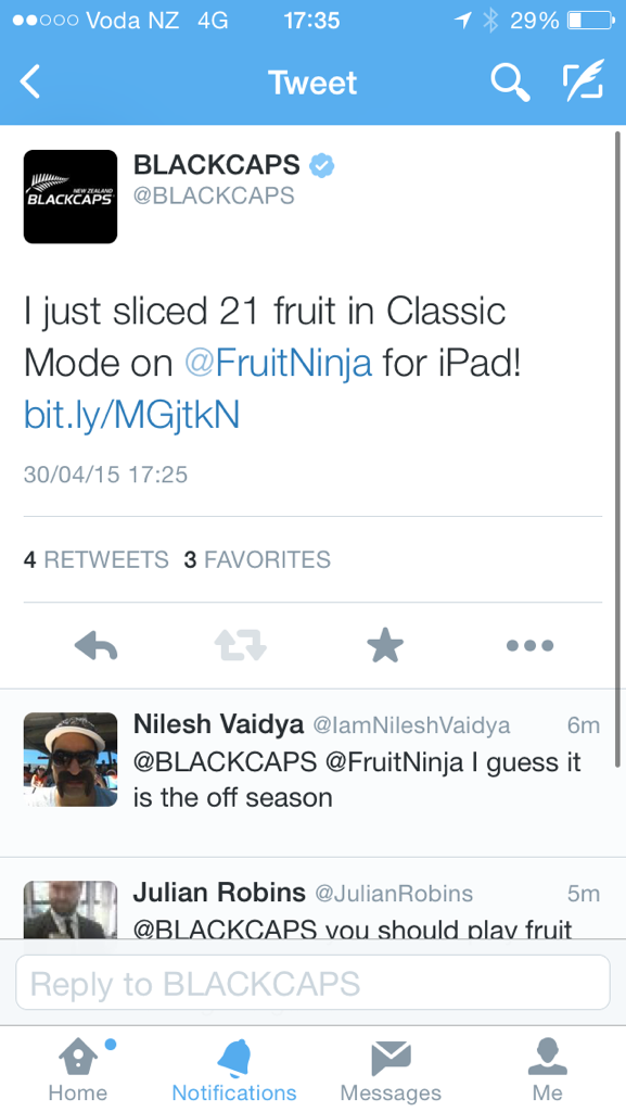 richirvine's tweet photo. Daughter’s first tweet could have gone better TBH http://t.co/ZcTY5bNVTS