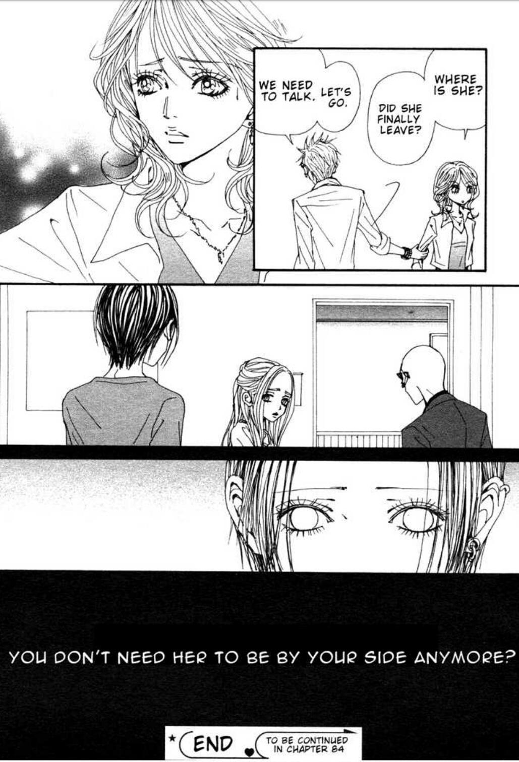 矢沢あいnana これがnanaの最後 単行本は21巻まで その続きの４話がクッキーで連載して最後は８４話 のこのページ ハチについて文句を言う朝海を止めて むこうで話そう と連れてくノブ あ Nana 矢沢あい Http T Co Pj6kl9fuxq Twitter
