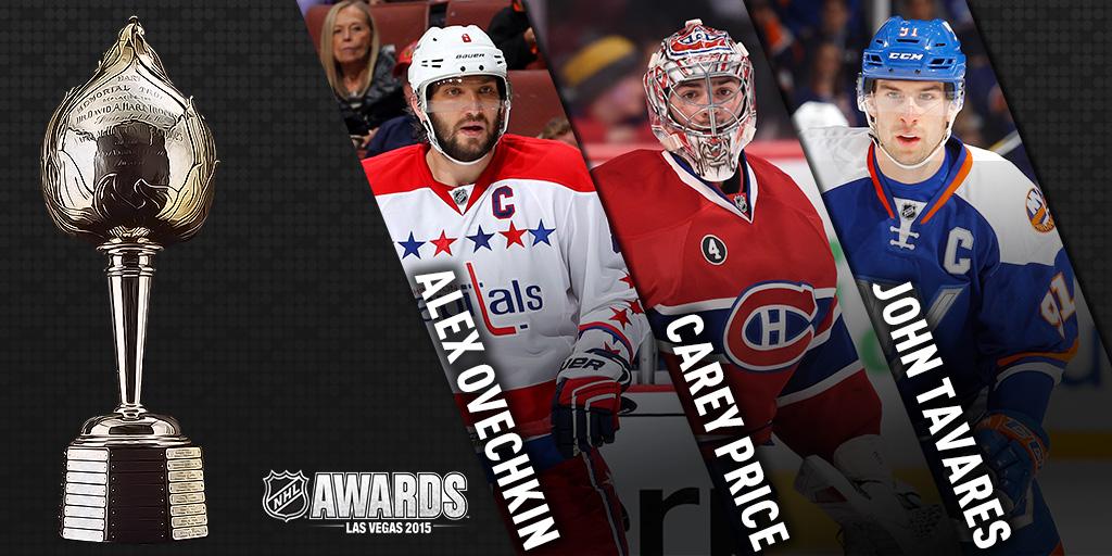 ICYMI: Ovechkin, Price, Tavares named Hart Trophy finalists. s.nhl.com/6012Azjr