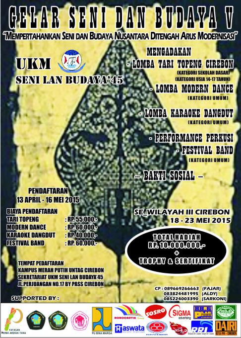 BribinStore's tweet photo. RT @senilanbudaya45: GELAR SENI DAN BUDAYA V Ukm Seni Lan Budaya45 Untag Cirebon #eventcirebon
@RevocChess http://t.co/pARG2qH0g4