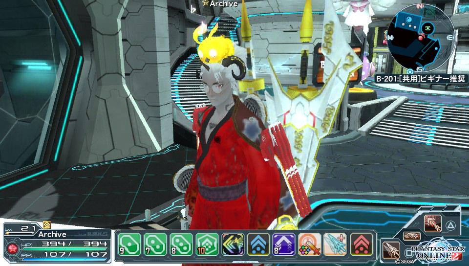 RaiXCII's tweet photo. RagRappy on my head #pso2 http://t.co/xHxGF6vLlK